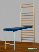 Schrägbank mit einklappbaren Füssen ,200x65 cm,artikelnr.251-Sprossenwand