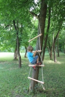 Holz Strickleiter für Kinder, Spiel - Leiter, 250 cm lang,artikelnr 743