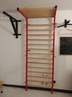 Espalier metal/bois, 240x90 cm, Modèle Spartan, référence 277/rouge