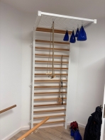 Wall bar set, 2-pieces, wall bar metal/wood incl. loop grid, code 229