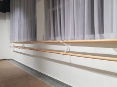 Doubel Ballet barre with wall holder, 2.5 m, cod 113