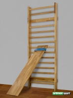 Schrägbrett aus Eiche für Sprossenwand,1900x370 mm,Artikelnr. 251-E