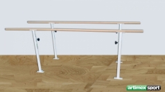 Gehbarren mit Boden Befestigung,  2.5 m, aus Buchenholz, Artikelnr. 299