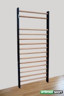 Sprossenwand 2.3 m, Wangen Schwarz, model Wien, Artikelnr. 221-Wien