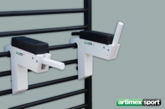 Dip- und Bauchtrainingsständer aus Buche, Artikelnummer 270-3-weiß