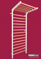 Stall Bar Metall/Wood, 2.4x0.9 m, 20 Rungs, Spartan Model, code 277/white