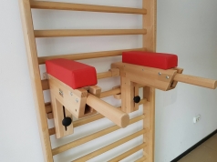 Dip and abdominal workout stands in beechwood, code 270-3