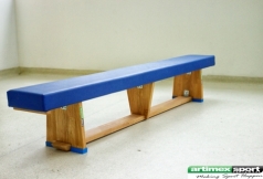Turnbank aus Eichenholz, gepolstert, 200 cm, Artkelnr. 202-Eiche