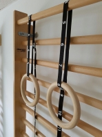 Turnringe aus Schichtholz mit langen Bändern, Artikelnr. 1163-Nylon