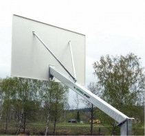 Komplett-Anlage mit Brett, Korb und Netz mit Bodenhülse, Artikelnr. 105-D/Verzinkt