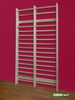 Doppelfeld Sprossenwand aus Buche,model Genf, 250x168 cm,Artikelnr. 211