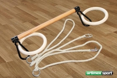 Trapezstange mit Ringe und seile, Artikelnr. 1163-Stange