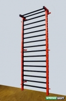Gymnastik Ribbe af metal, 2.3x0.9 m, varenummer 221-Metall-Orange