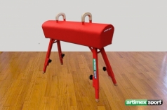 Gymnastický kôň s reguláciou výšky 110 - 170 cm,  s rúčkami, kód 233