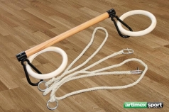 Gymnastic rings with trapeze bar. code 1163-Trapeze