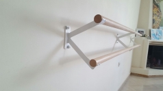 Ballettstangenhalter aus Stahl ,doppelt, Artikelnr. 113-Wand