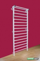 Espalier gymnastique metallique, 230x90cm, Ref. 221-Acier-Blanc