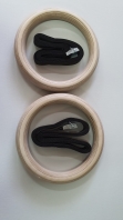 Turnringe aus Schichtholz mit langen Bändern, Artikelnr. 1163-Nylon